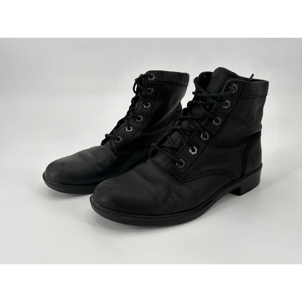 Kodiak Canada Boots Men's‎ Size 9 Black Leather Combat Ankle Waterproof Shoes